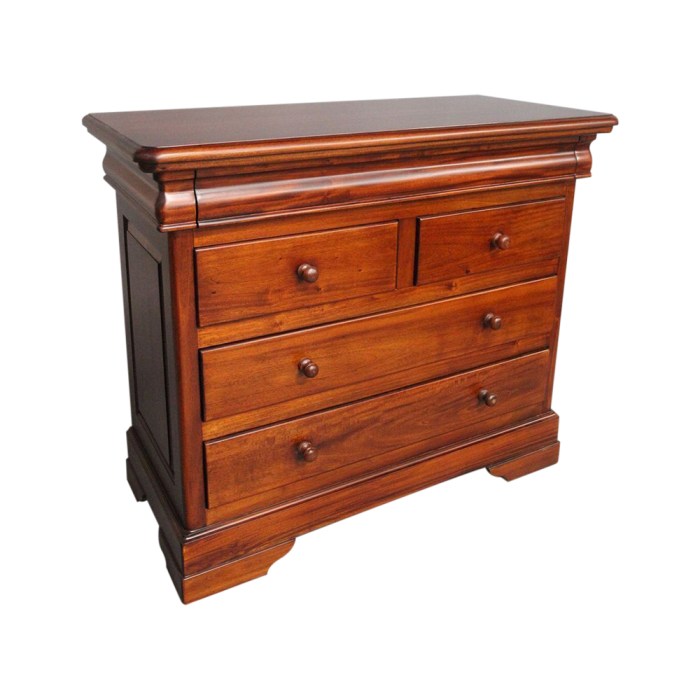 Solid wood drawer chest furniture with crown molding