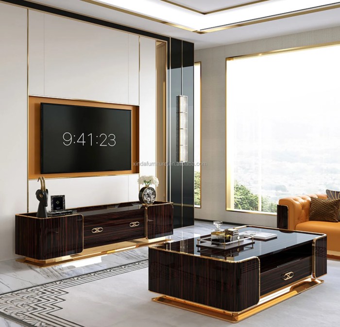 Limited edition TV console furniture with rotating mount