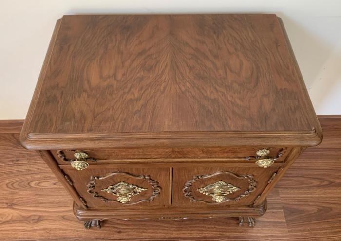 Antique nightstand furniture with claw feet