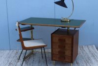 1950s Unique Sculptural Italian Desk in Walnut and Brass For Sale at ...