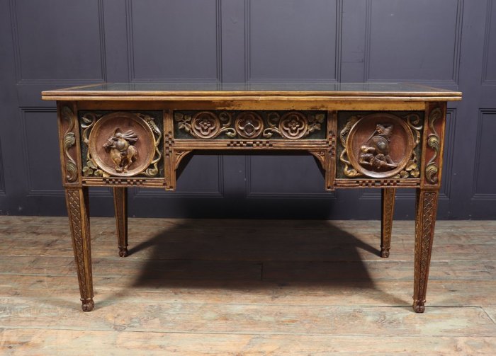 Italian desk furniture with classic scrollwork