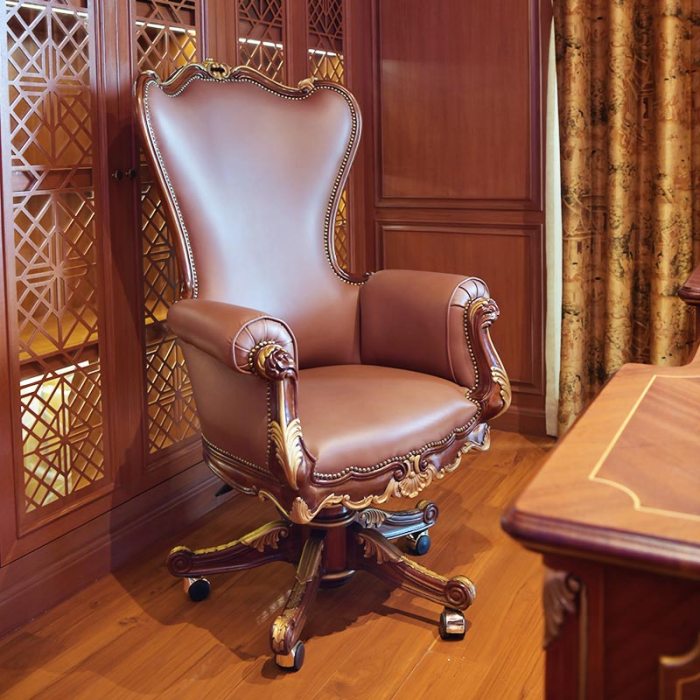 Italian desk furniture with classic scrollwork