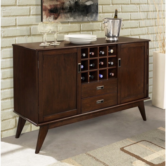 Buffet Sideboard with Removable Wine Rack and Glass Holder - Costway