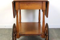 Vintage bar cart furniture with metal wheels