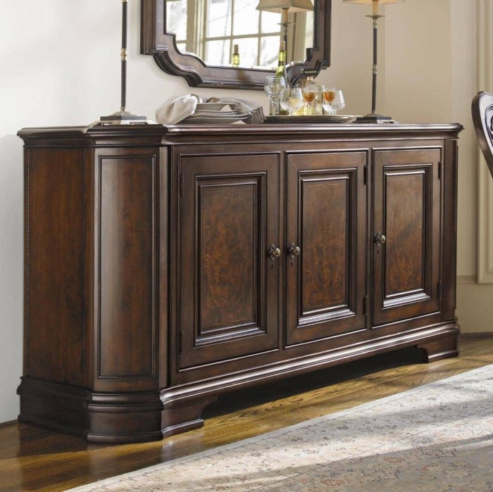 High-end credenza furniture with marble top